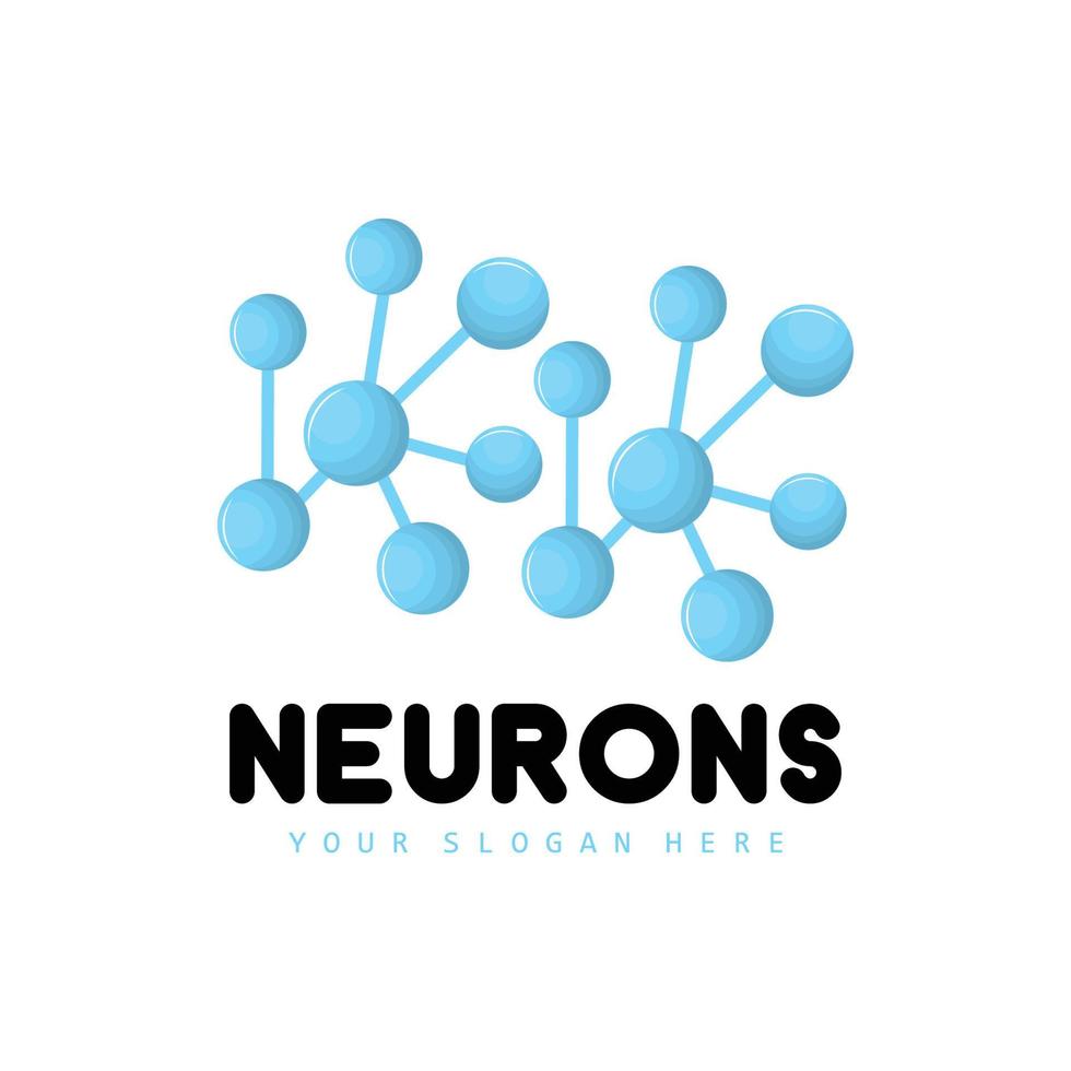 neuron logo, molecuul logo ontwerp, vector en, sjabloon illustratie