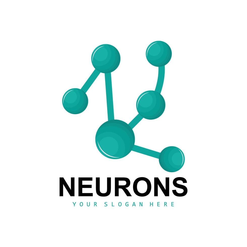 neuron logo, molecuul logo ontwerp, vector en, sjabloon illustratie