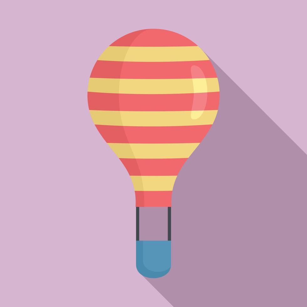 schattig lucht ballon icoon, vlak stijl vector