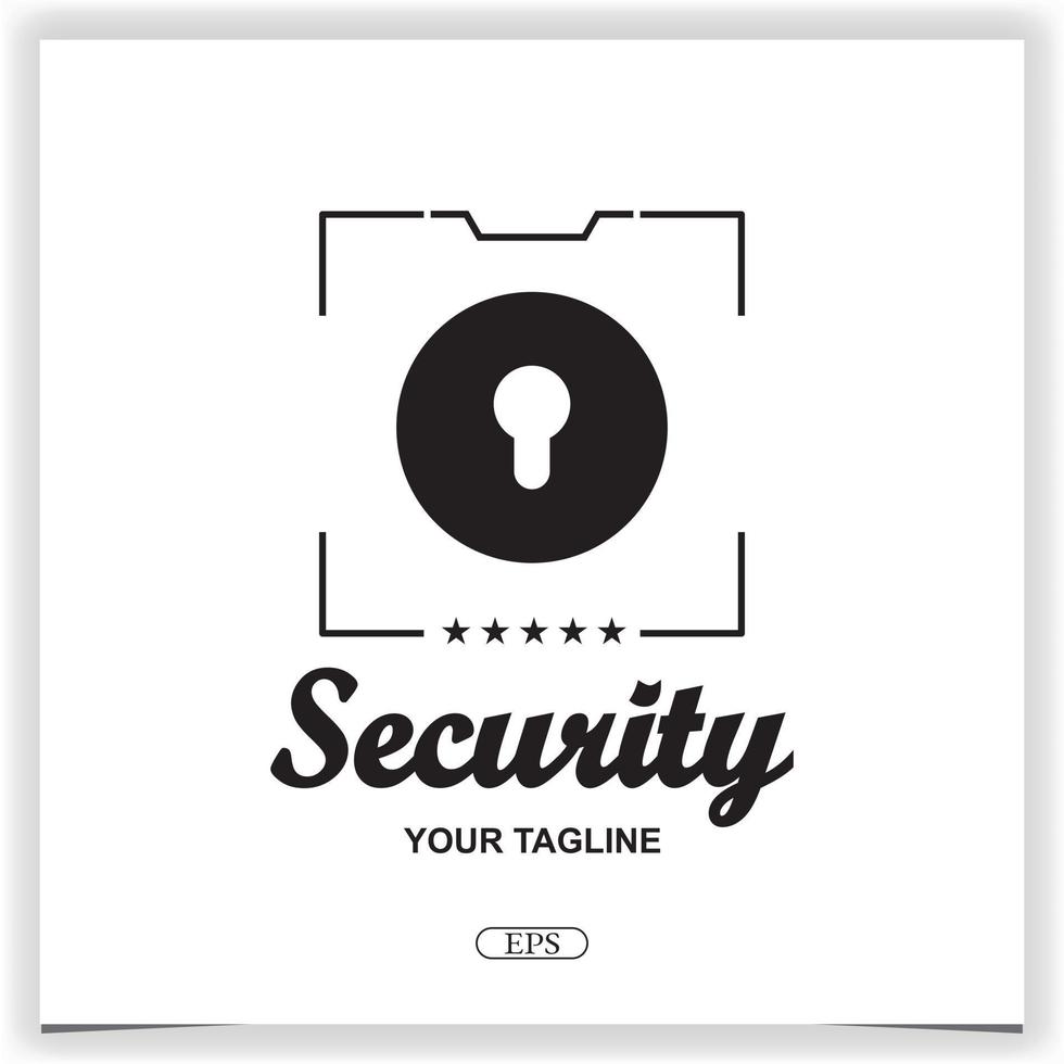 veiligheid hangslot logo bussines ontwerp premie elegant sjabloon vector eps 10
