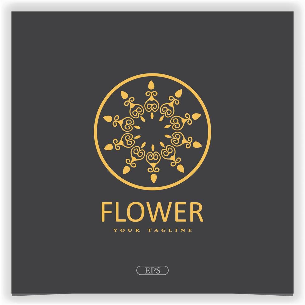 luxe goud mandala bloem logo bussines ontwerp premie elegant sjabloon vector eps 10