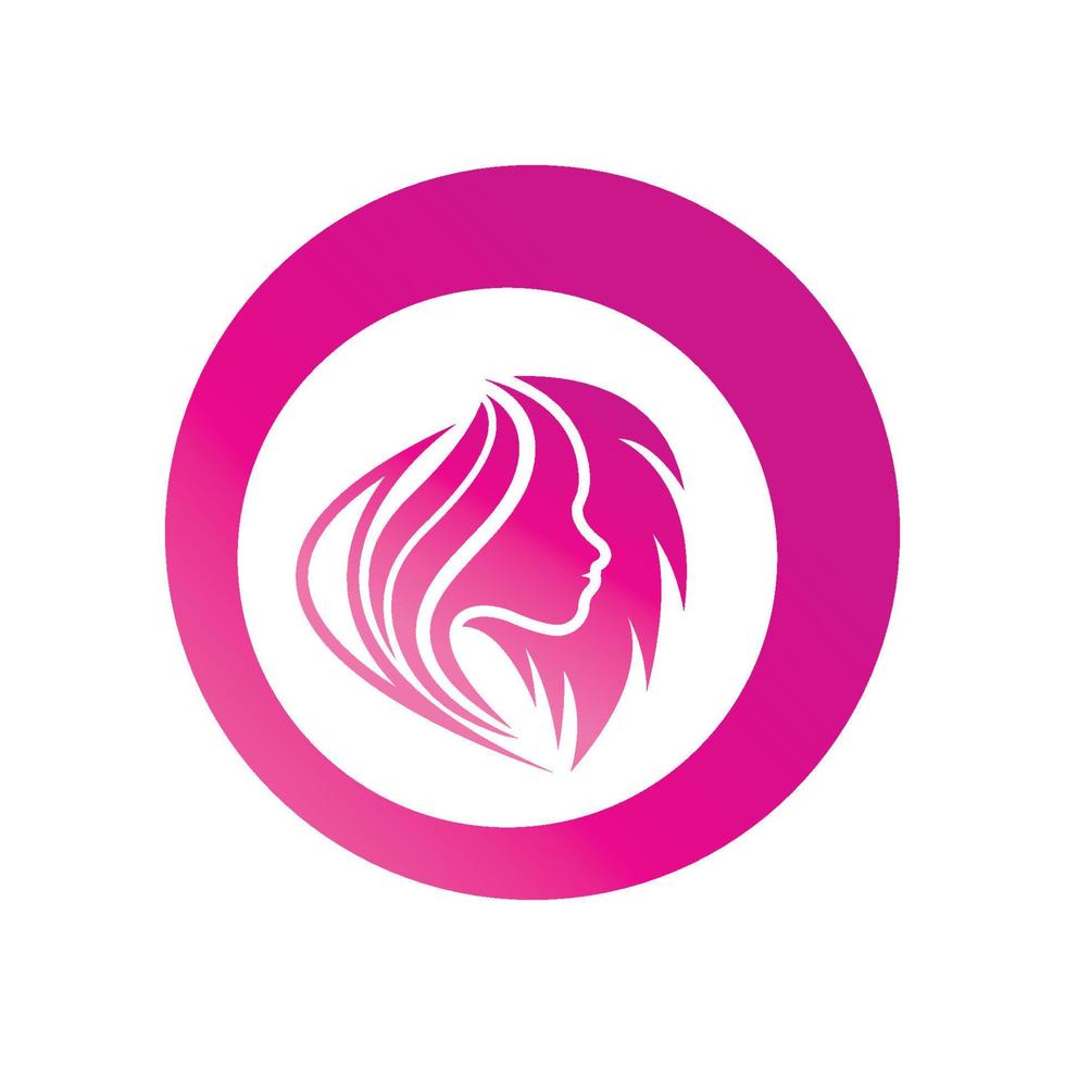 stijl haar- vrouw icoon logo vector
