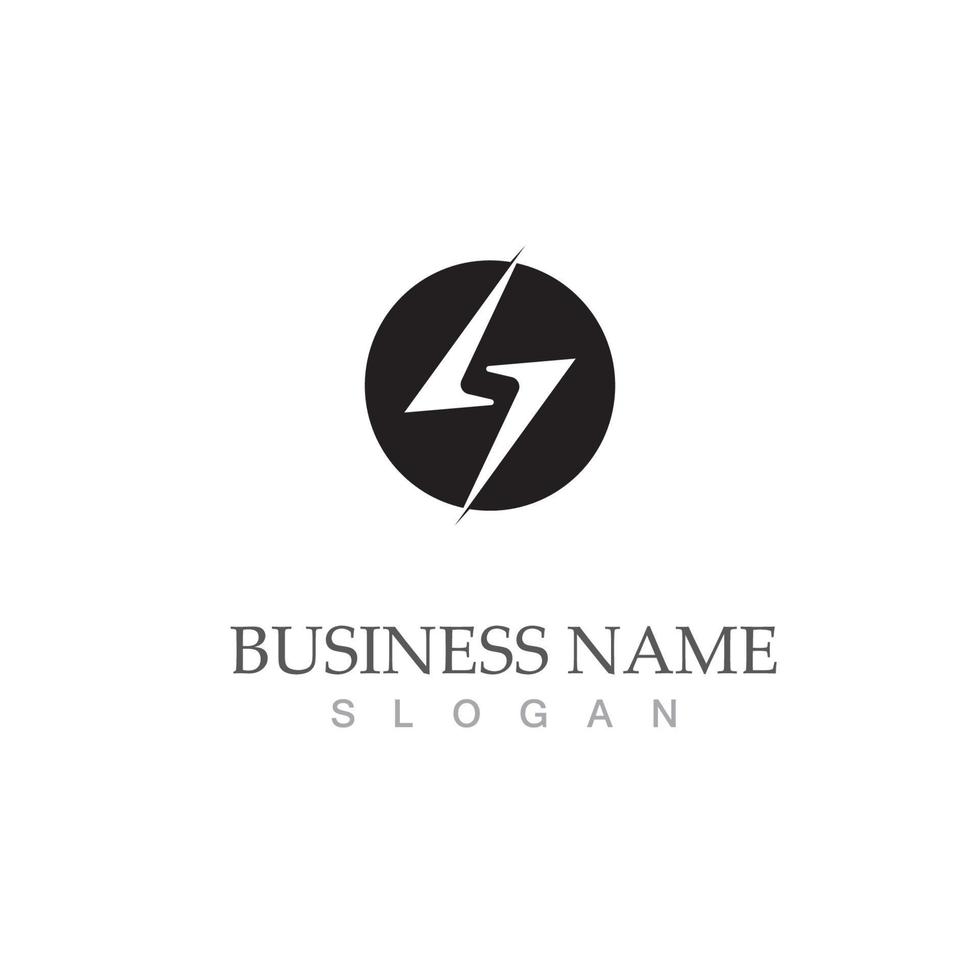 blikseminslag logo logo vector illustratie
