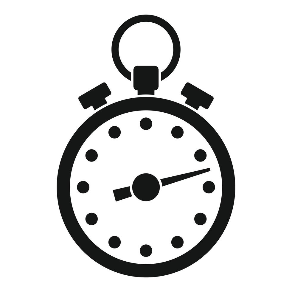 stopwatch icoon, gemakkelijk stijl vector