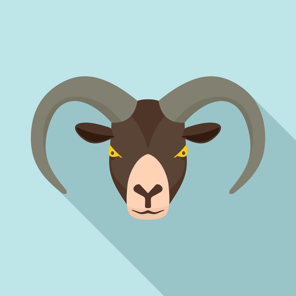 RAM hoofd icoon, vlak stijl vector