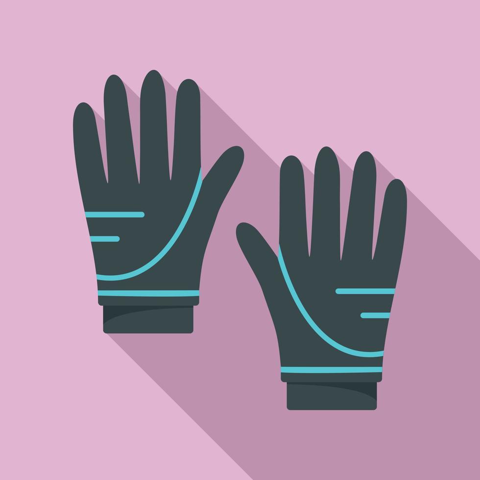 duiken handschoenen icoon, vlak stijl vector