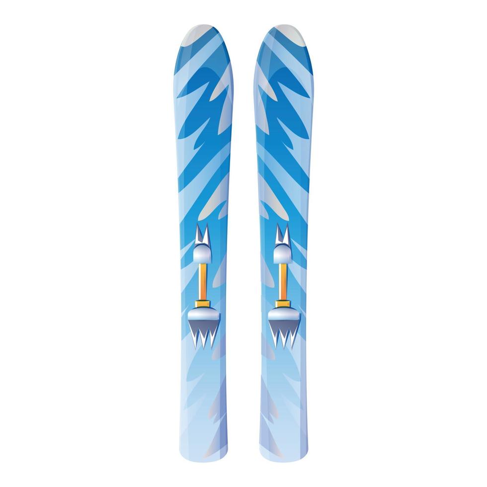 ski uitrusting icoon, tekenfilm stijl vector