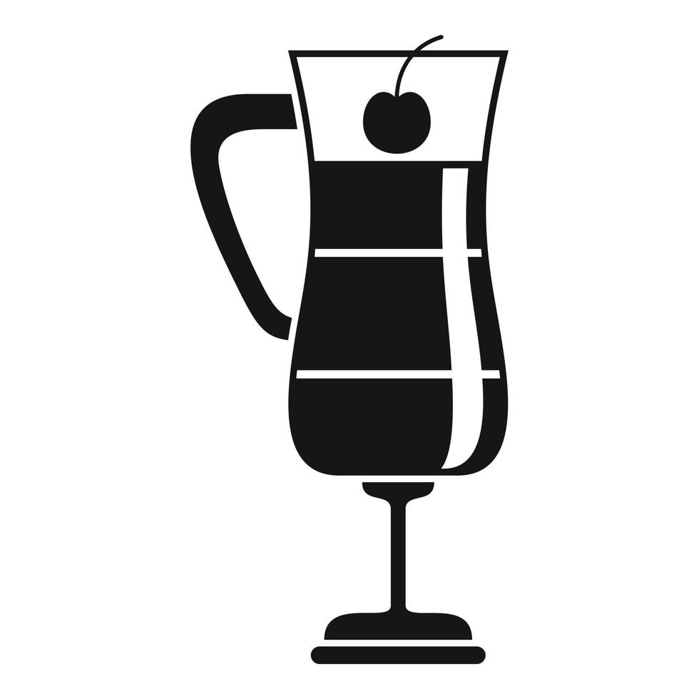 fruit cocktail icoon, gemakkelijk stijl vector