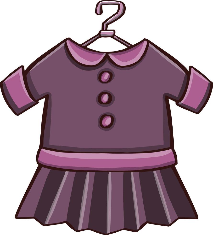 jurk baby Aan een hanger symbool illustratie schetsen vector