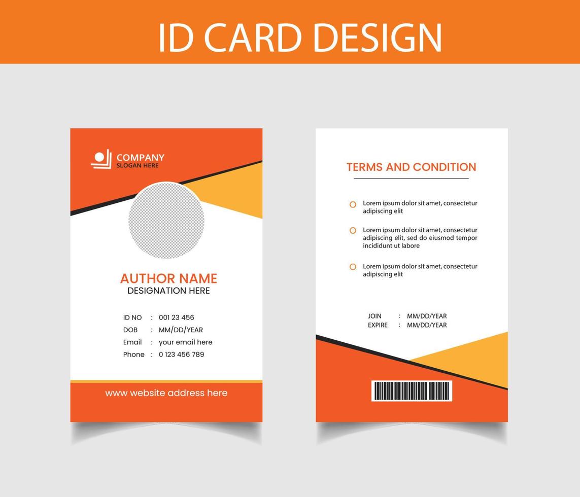 zakelijke ID-kaart ontwerpsjabloon vector