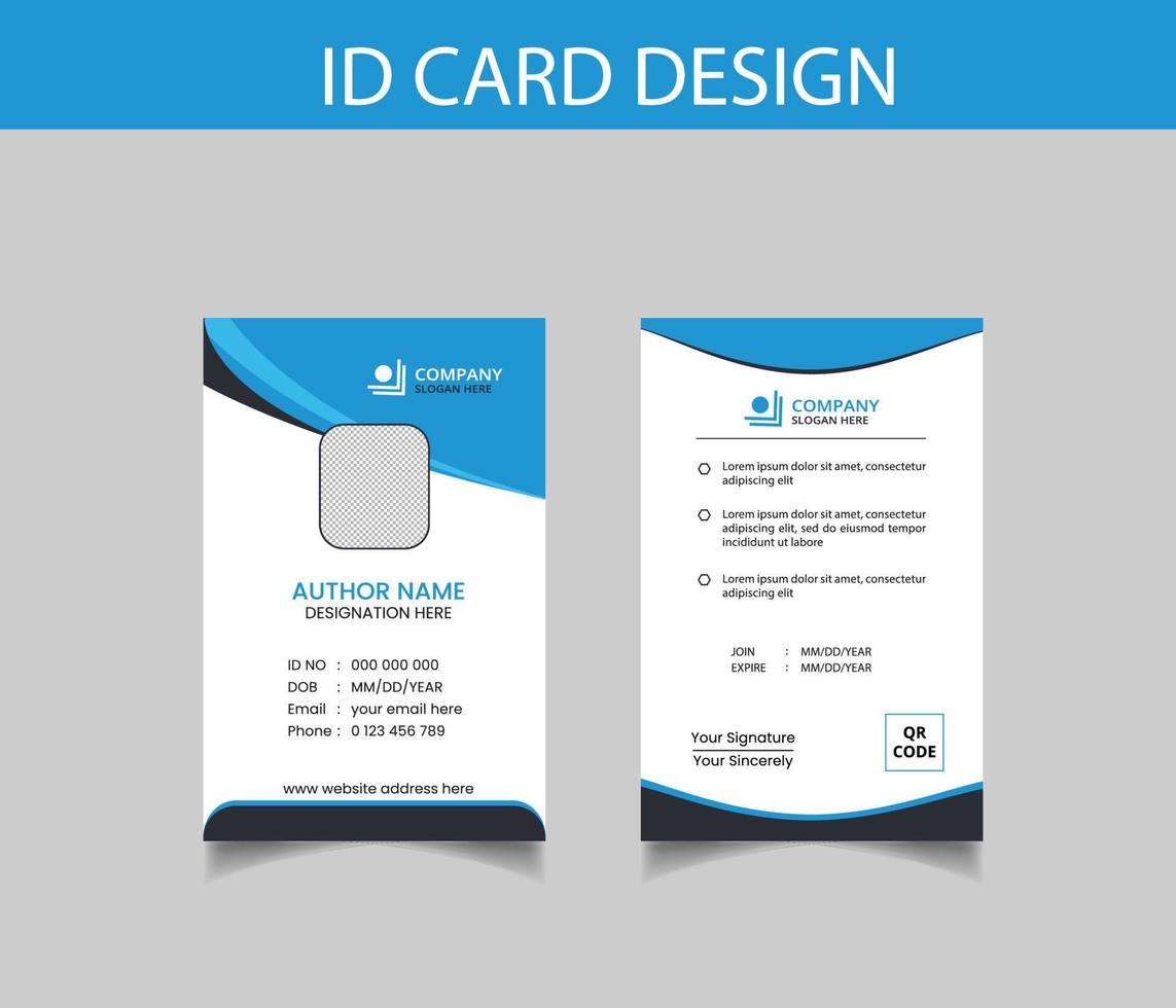 zakelijke ID-kaart ontwerpsjabloon vector