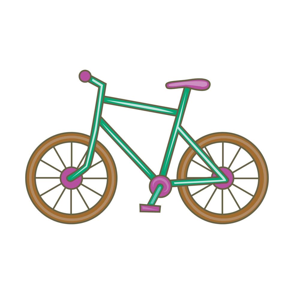 fiets icoon, tekenfilm stijl vector