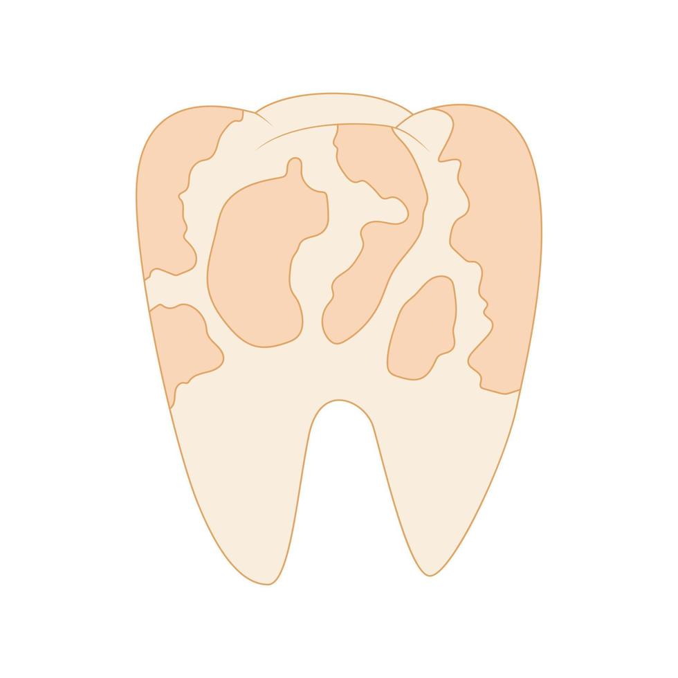 ziekte tand icoon in tekenfilm stijl vector