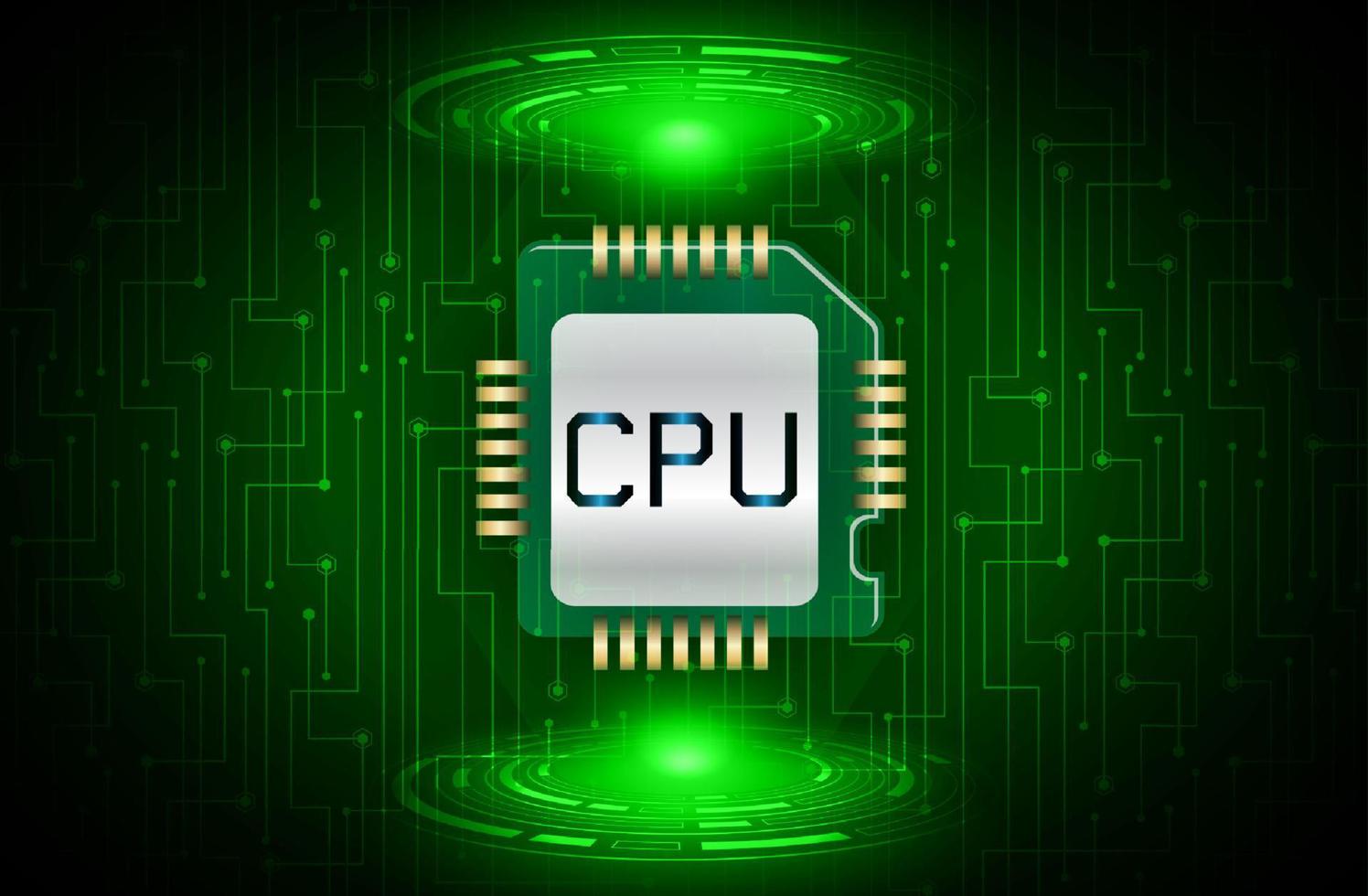modern CPU spaander holograaf Aan technologie achtergrond vector