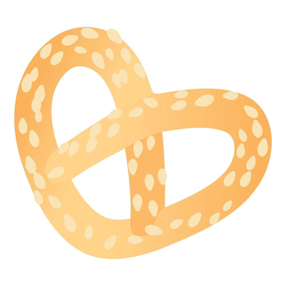 pretzels icoon, tekenfilm stijl vector