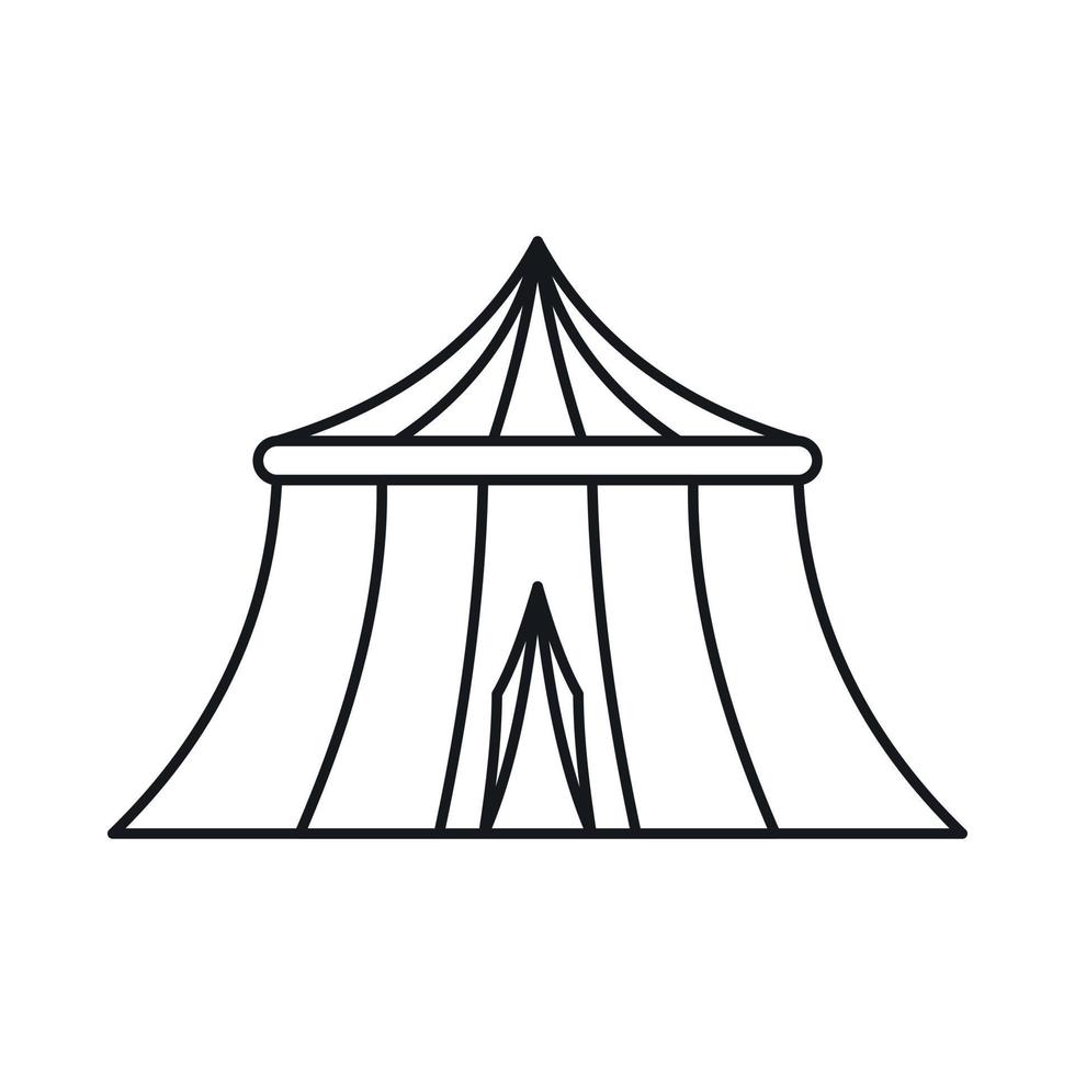 circus tent icoon, schets stijl vector