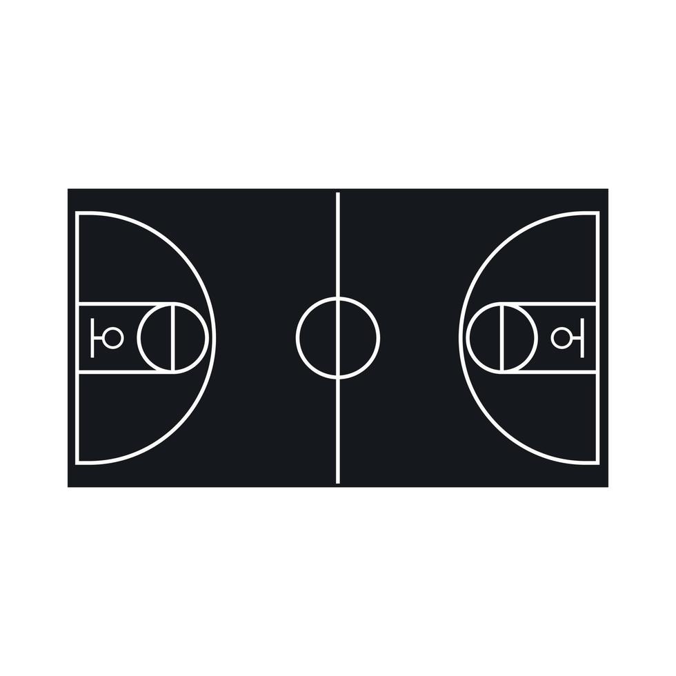 basketbal veld- icoon, gemakkelijk stijl vector