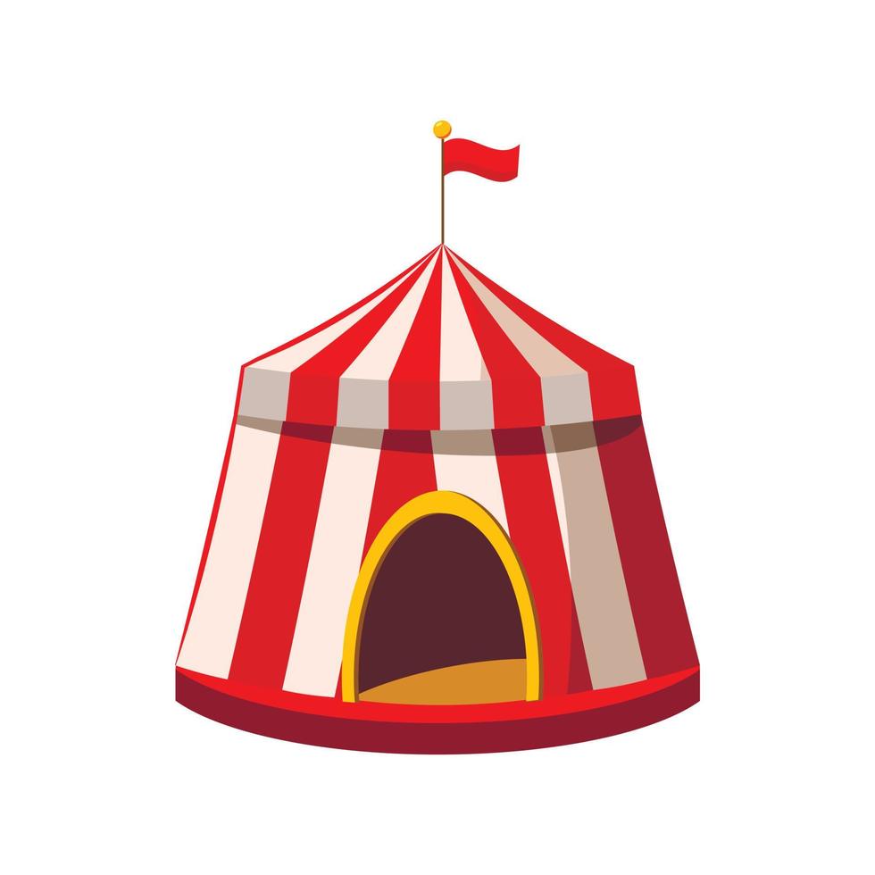 circus tent icoon, tekenfilm stijl vector