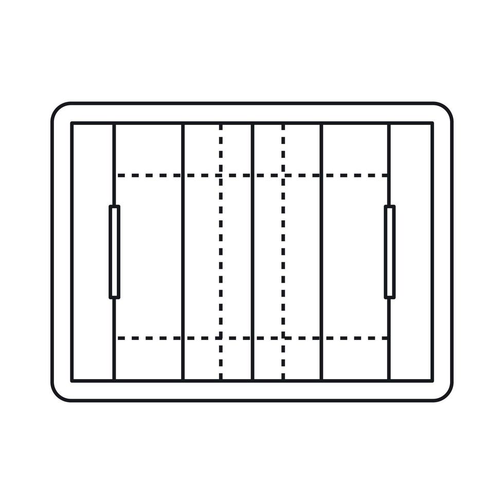 rugby veld- icoon, schets stijl vector