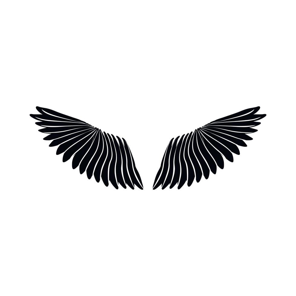 paar- van Vleugels icoon, gemakkelijk stijl vector