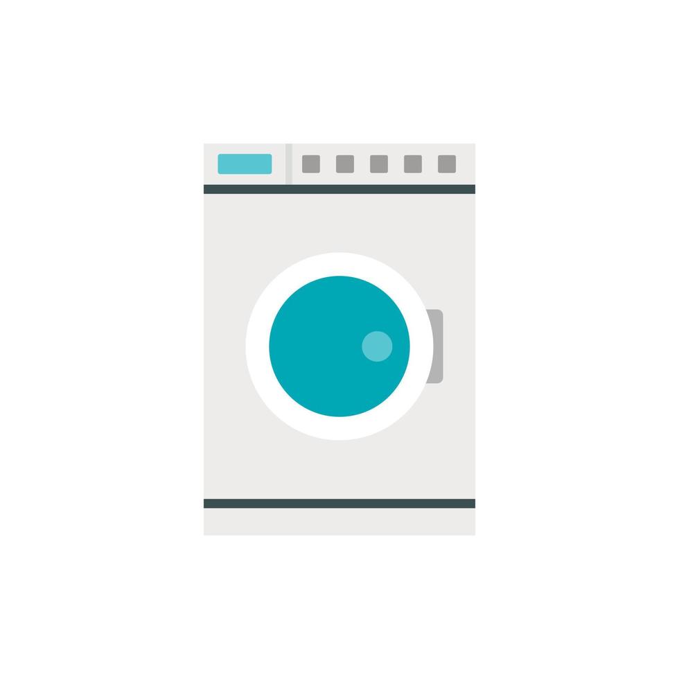 het wassen machine icoon, vlak stijl vector