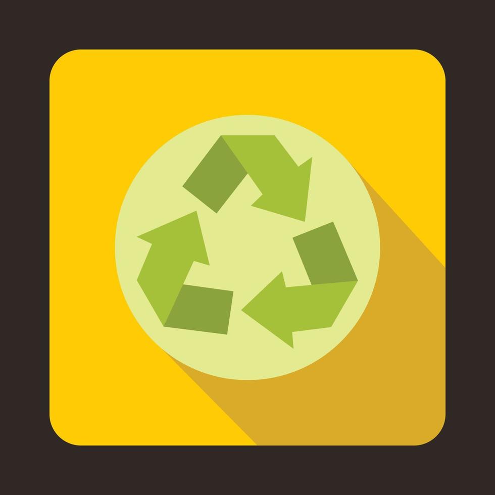 recycle symbool icoon, vlak stijl vector