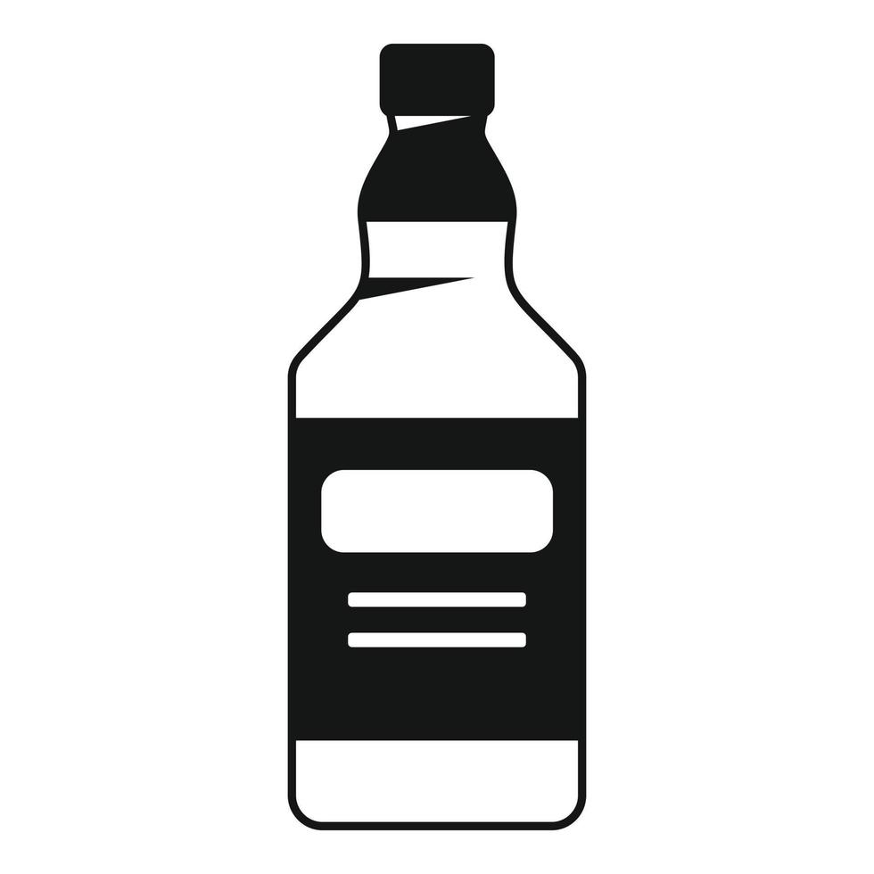 whisky fles icoon, gemakkelijk stijl vector