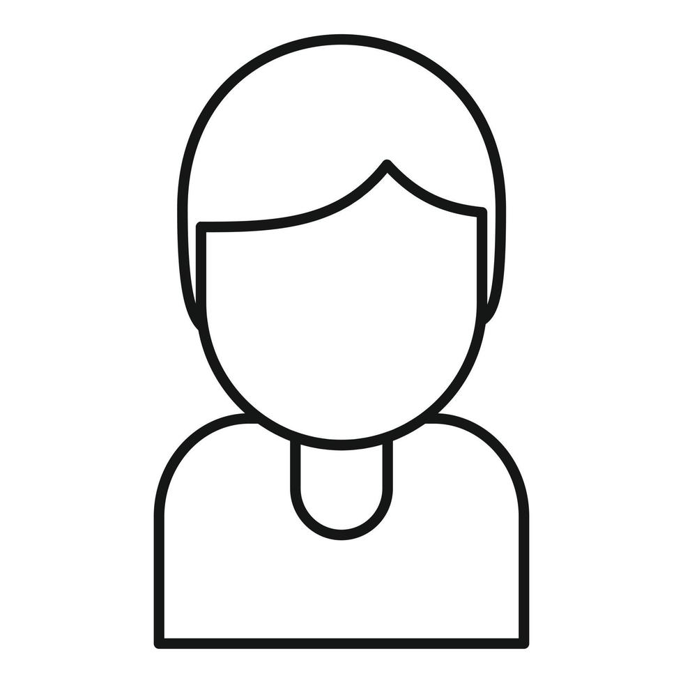 tutor avatar icoon, schets stijl vector