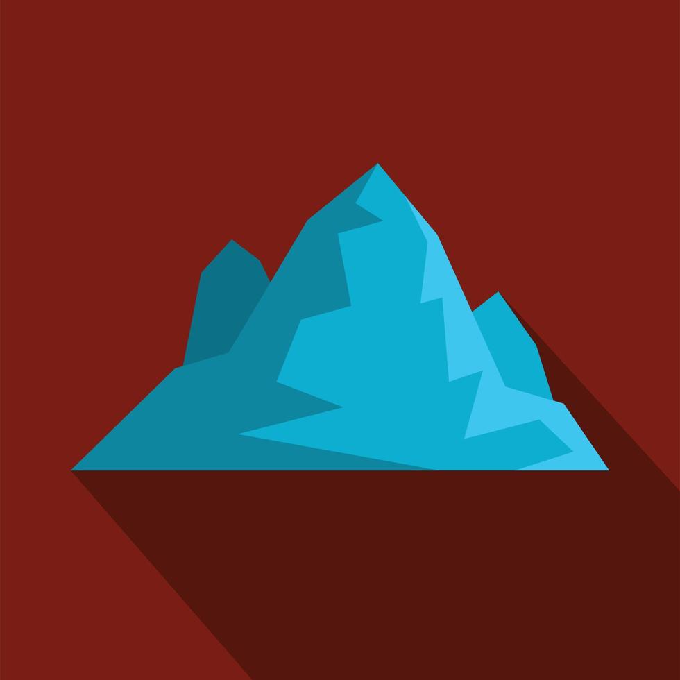 ijsberg icoon, vlak stijl. vector