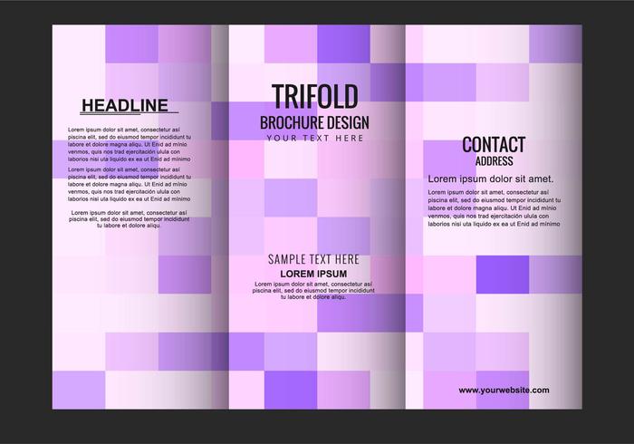 Gratis Vector Tri Fold Brochure