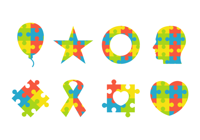 Kleurrijke puzzel Symbool van Autisme vector