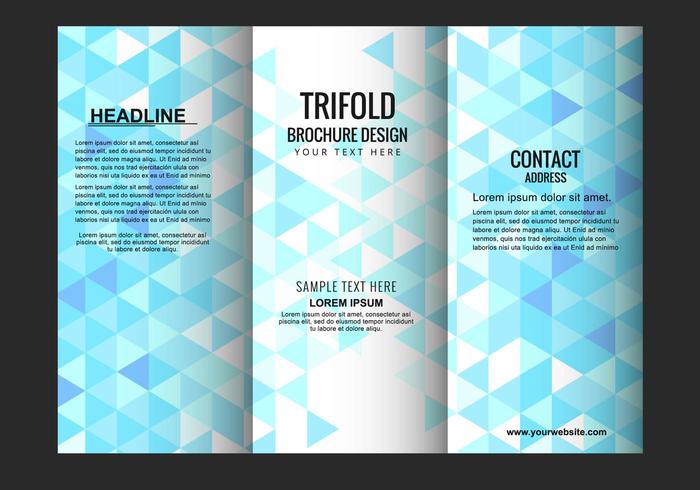 Gratis Template Vector Trifold Brochure
