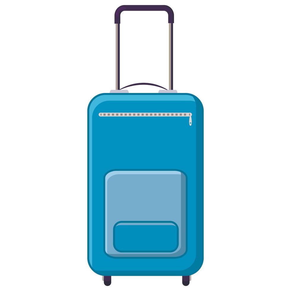blauw reizen koffer icoon, tekenfilm stijl vector