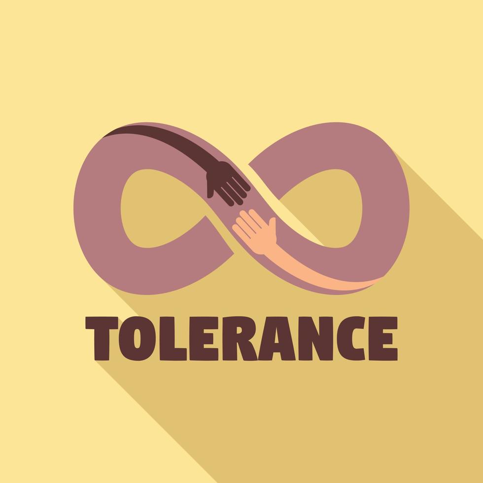 tolerantie logo, vlak stijl vector