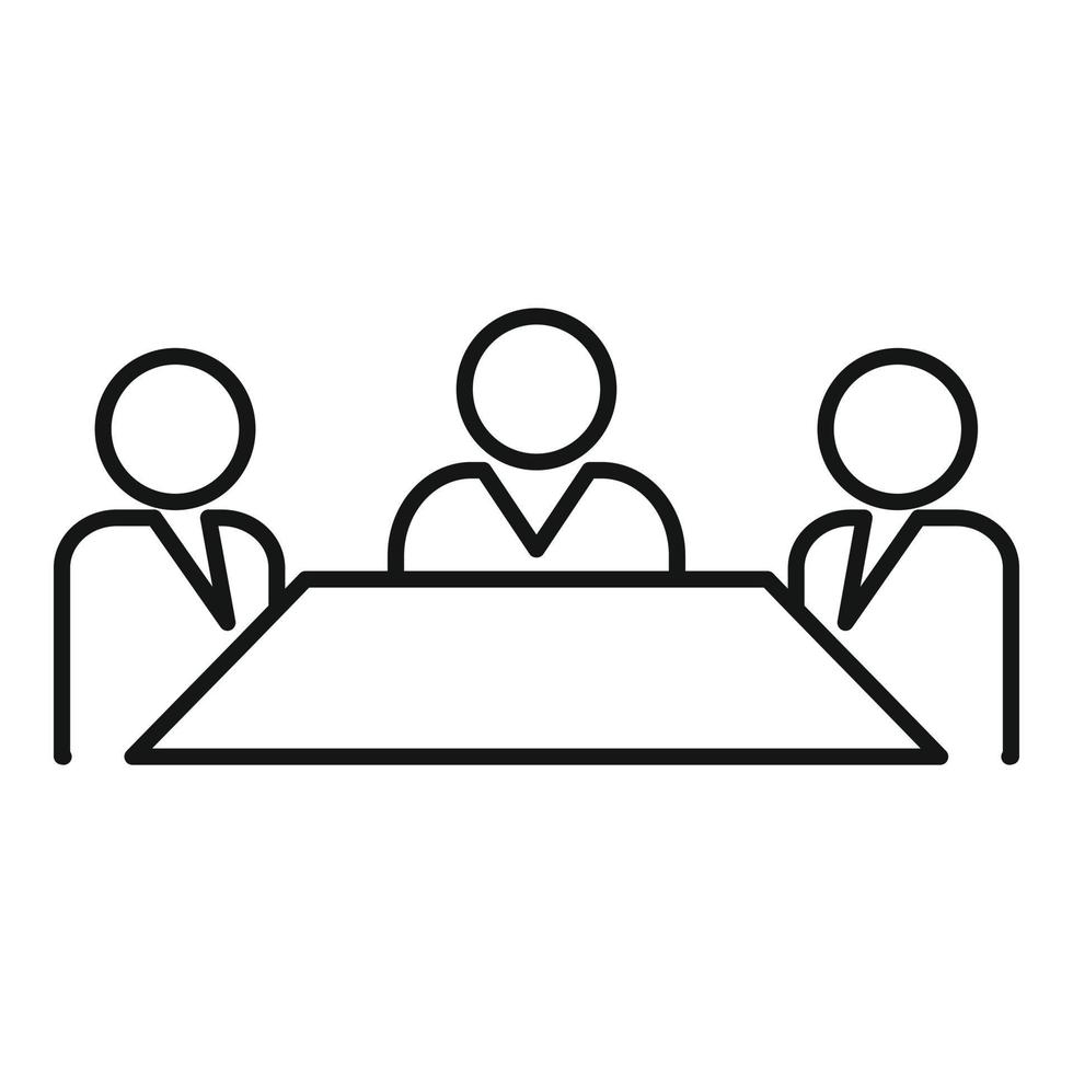 tafel bedrijf opleiding icoon, schets stijl vector