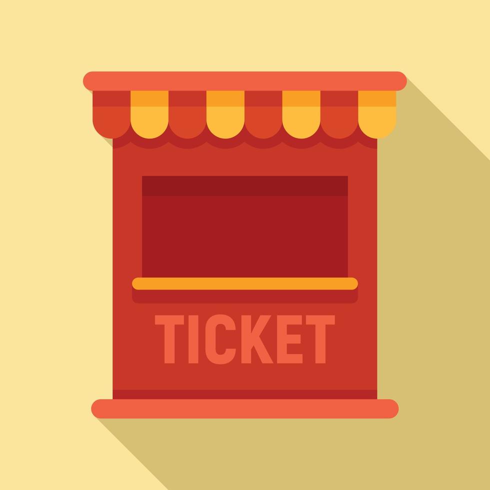 ticket circus doos icoon, vlak stijl vector