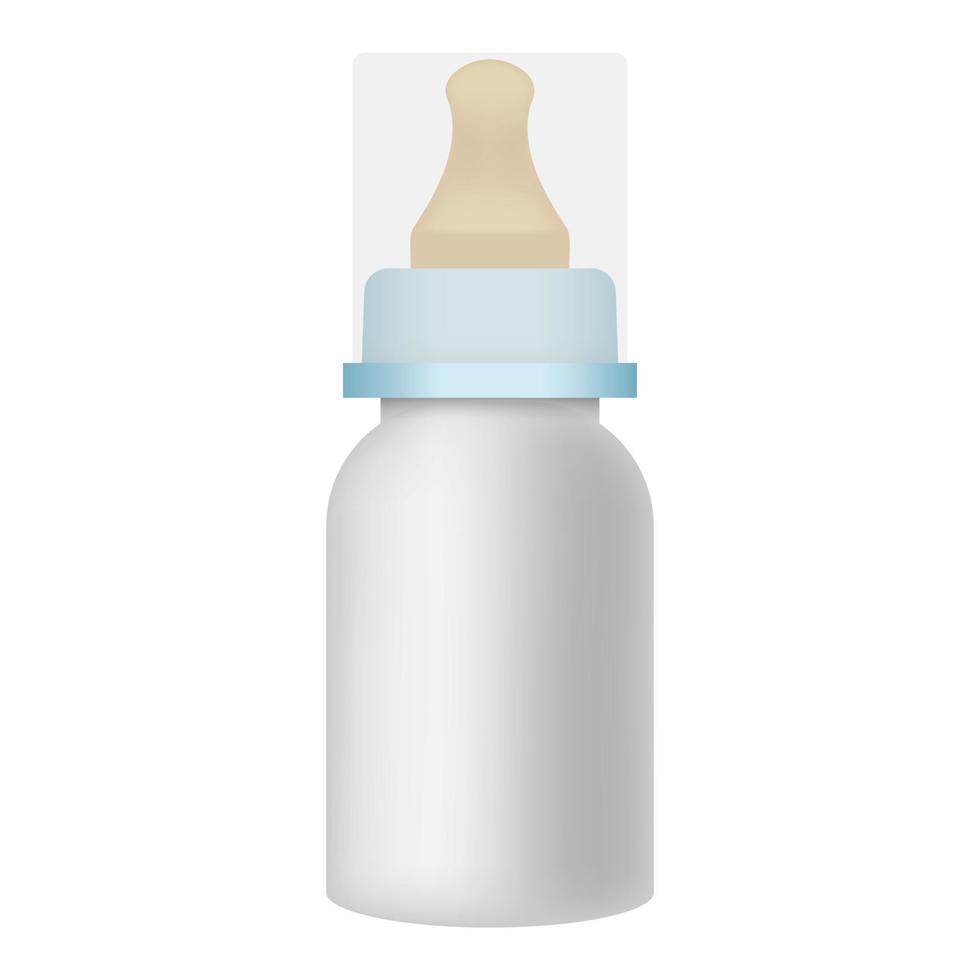 baby melk fopspeen fles icoon, realistisch stijl vector