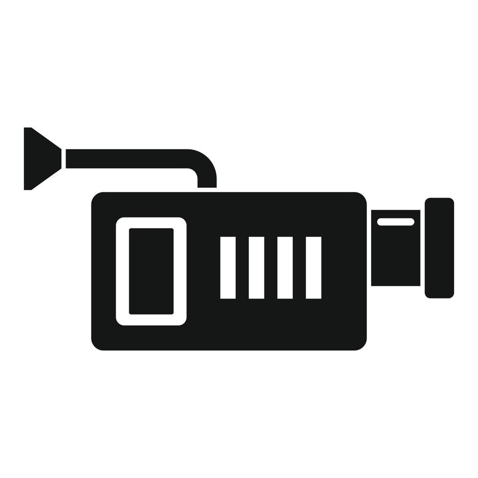 TV video camera icoon, gemakkelijk stijl vector