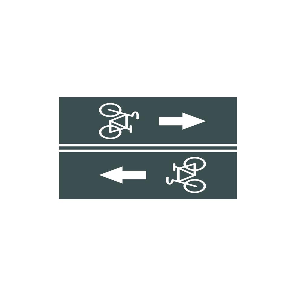 weg voor fietsers icoon, vlak stijl vector