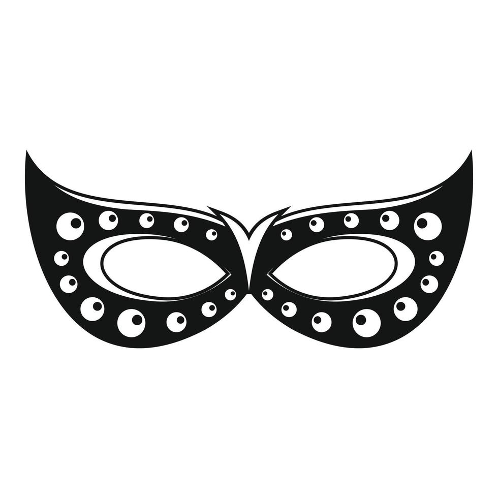 Italiaans carnaval masker icoon, gemakkelijk stijl vector