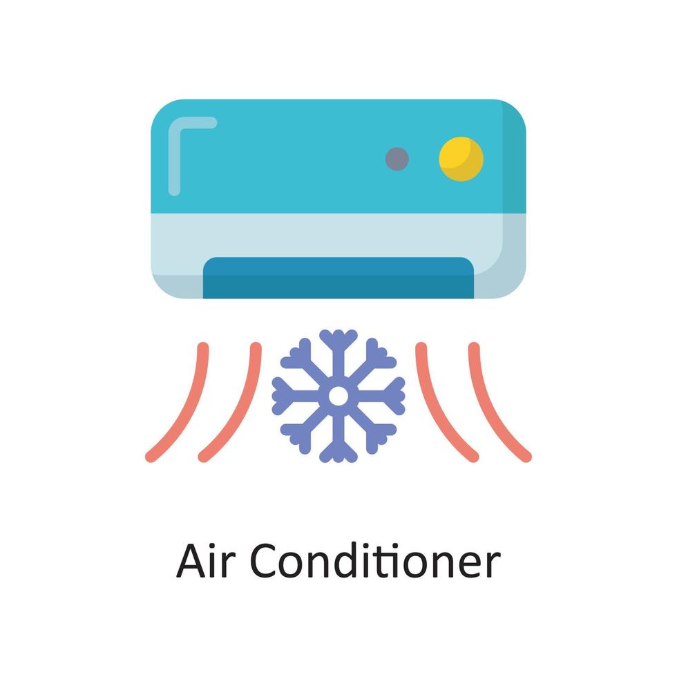 lucht conditioner vector vlak icoon ontwerp illustratie. huishouding symbool Aan wit achtergrond eps 10 het dossier