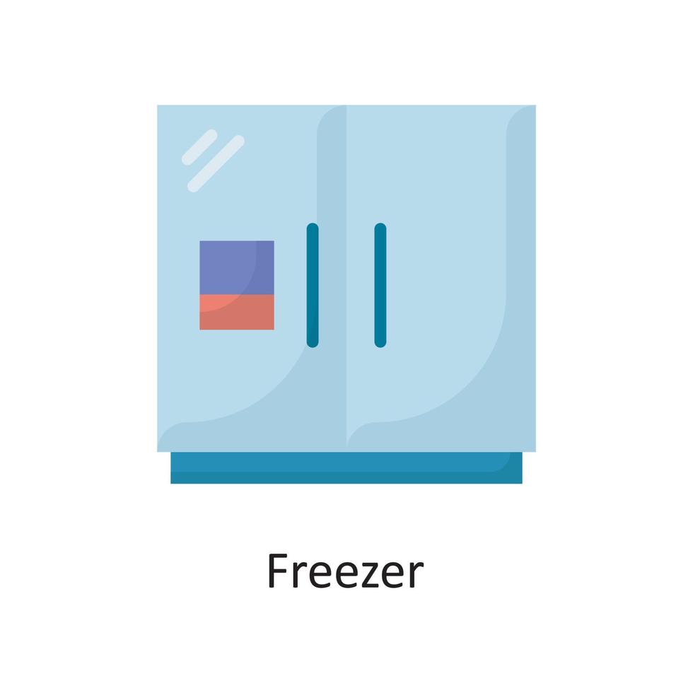 diepvries vector vlak icoon ontwerp illustratie. huishouding symbool Aan wit achtergrond eps 10 het dossier