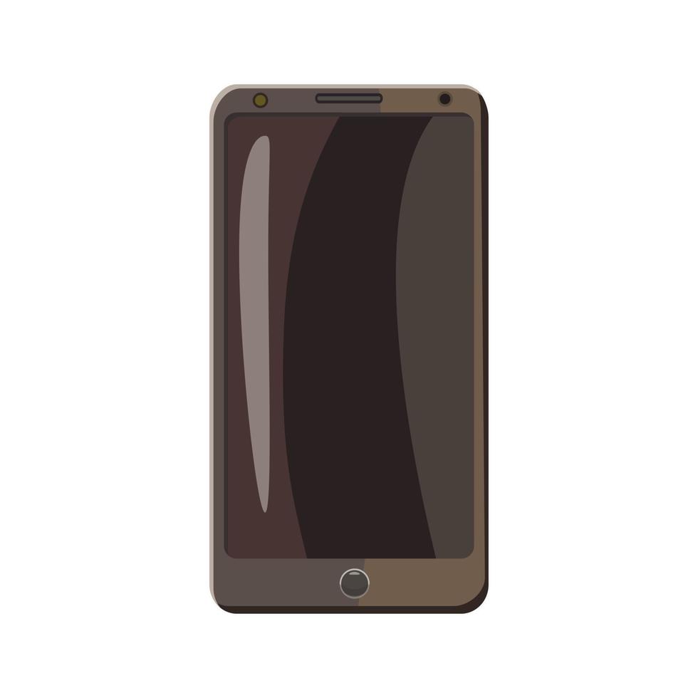 zwart smartphone icoon, tekenfilm stijl vector