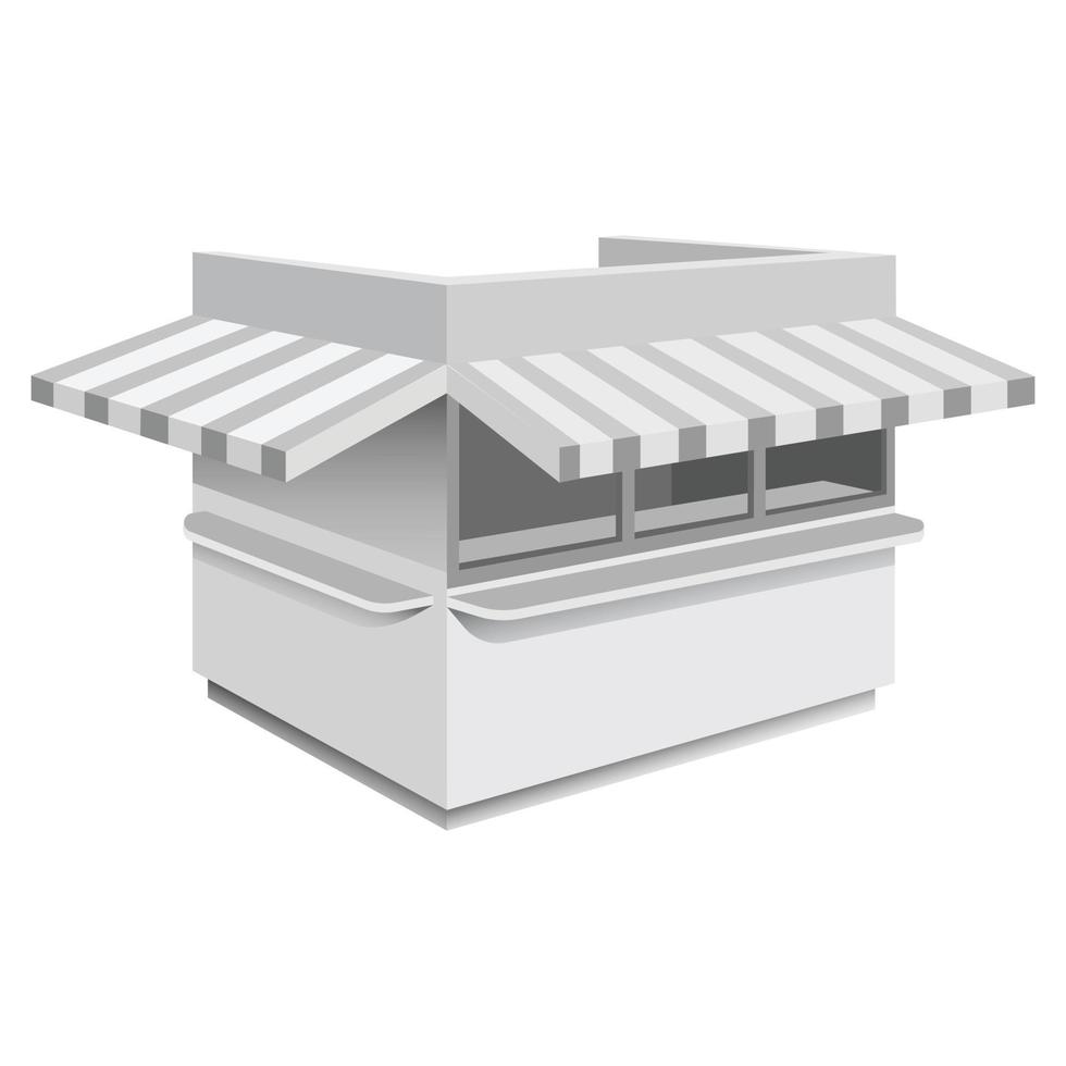 kiosk model, realistisch stijl vector