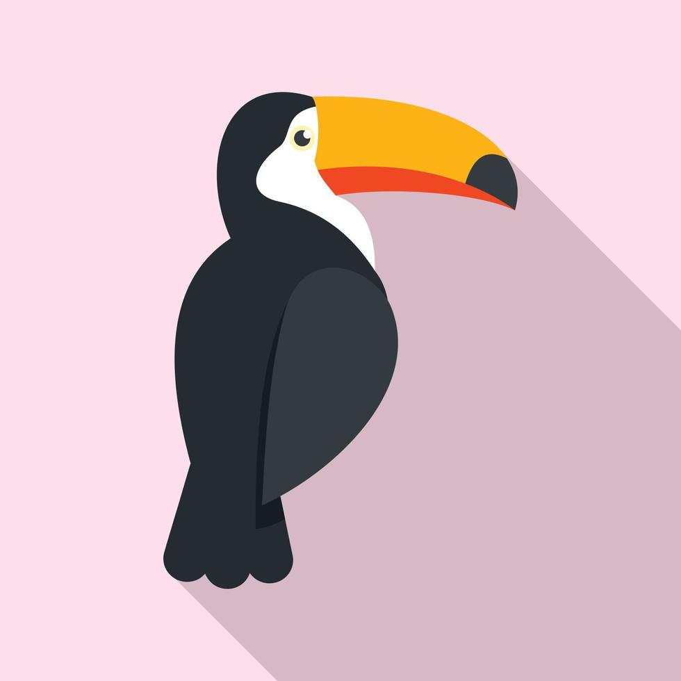 tucan icoon, vlak stijl vector