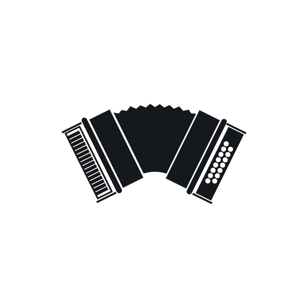 accordeon icoon, gemakkelijk stijl vector