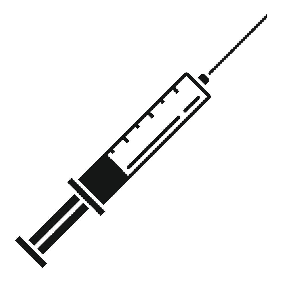 bloed vol injectiespuit icoon, gemakkelijk stijl vector