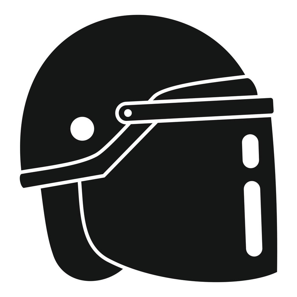 Politie helm icoon, gemakkelijk stijl vector