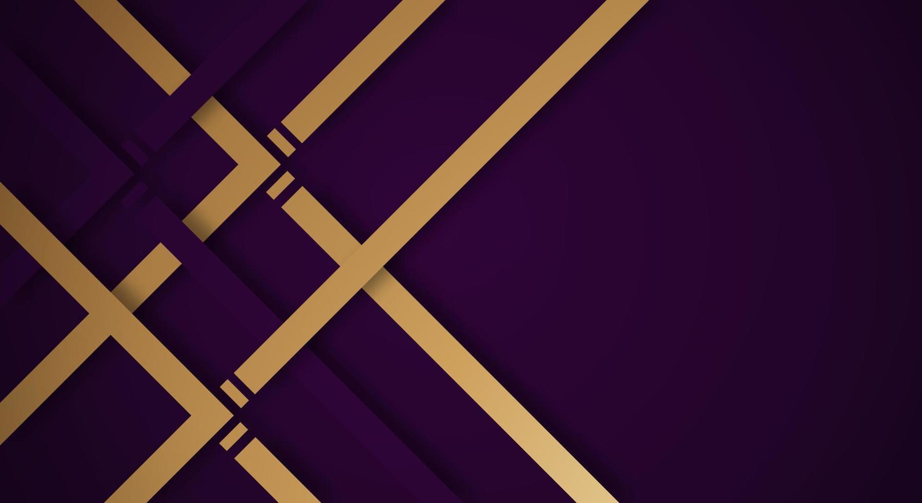 abstract donker Purper 3d achtergrond met goud en Purper lijnen papier besnoeiing stijl getextureerd. bruikbaar voor decoratief web lay-out, poster, banier, zakelijke brochure en congres sjabloon ontwerp vector