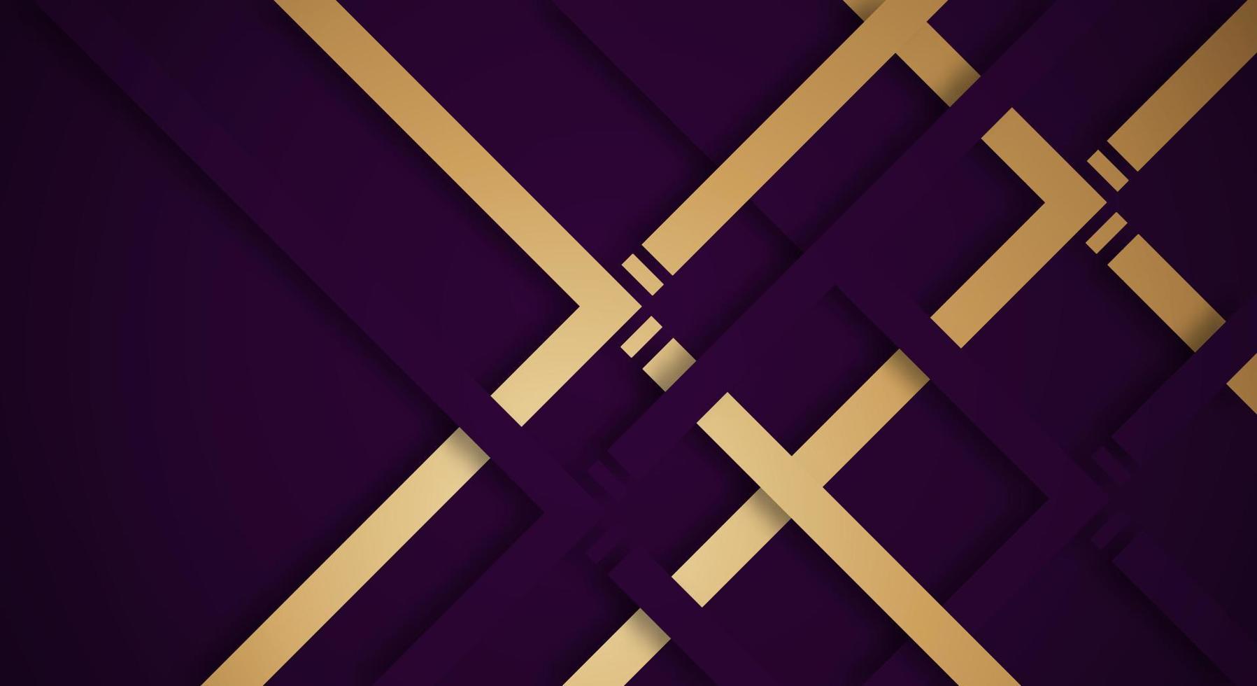 abstract donker Purper 3d achtergrond met goud en Purper lijnen papier besnoeiing stijl getextureerd. bruikbaar voor decoratief web lay-out, poster, banier, zakelijke brochure en congres sjabloon ontwerp vector